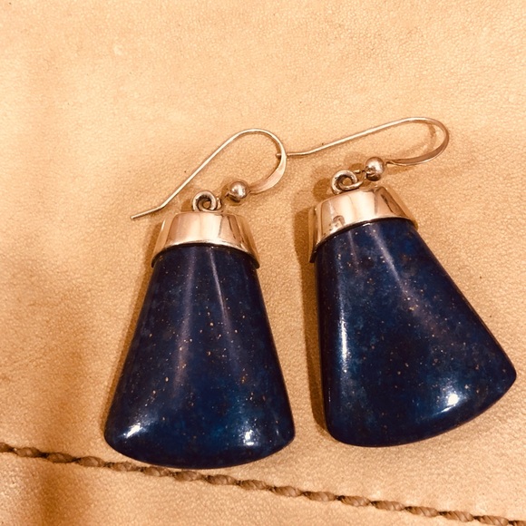 The Most Beautiful Lapis Lazuli Sterling Silver 925 dangle earrings by Jay King - Picture 3 of 5